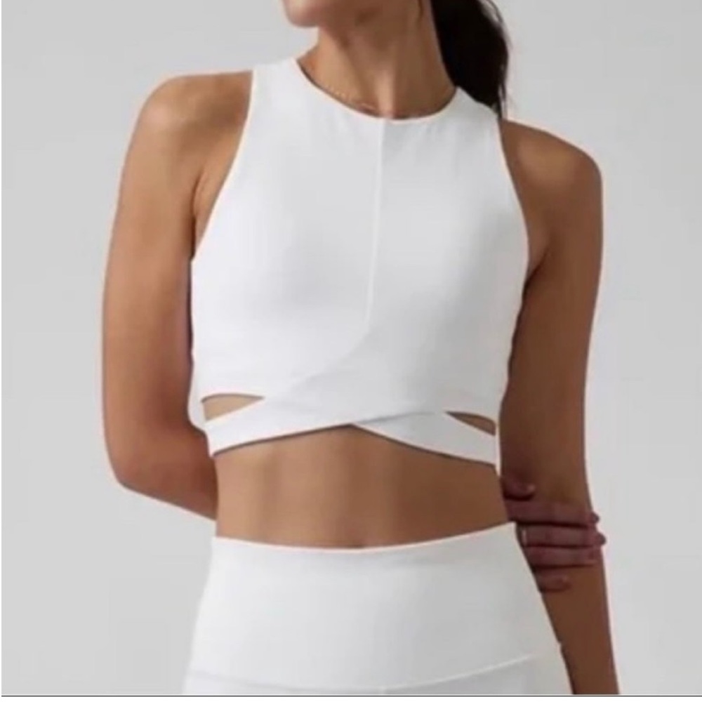 Athleta White Wrap-Style Bra